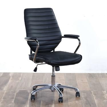 Coaster Black Ribbed Office Chair