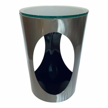 Johnston Casual Stainless Steel Round Urban End Table