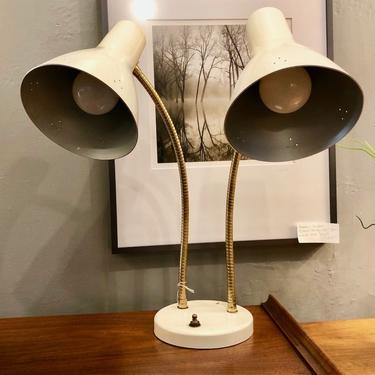 Vintage Double Gooseneck Desk Lamp
