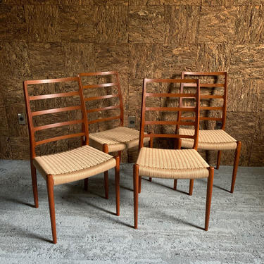 HA-CJB Set of Four Teak Moller Dining Chairs