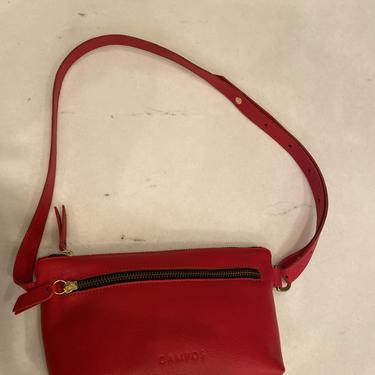 Campos red leather fanny pack