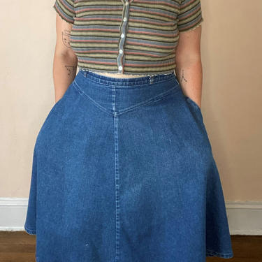 70s Levis Denim Skirt Plus Size XXL 1X 