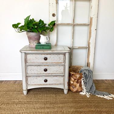 Rustic Farmhouse End Table or Bedside Nightstand 