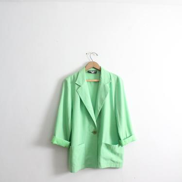 Lime Green 90s Blazer Jacket 