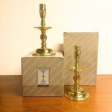 Vintage Baldwin Brass Pennsbury Candlesticks American Museum Collection 7003 8 1/2&amp;quot; Pair 