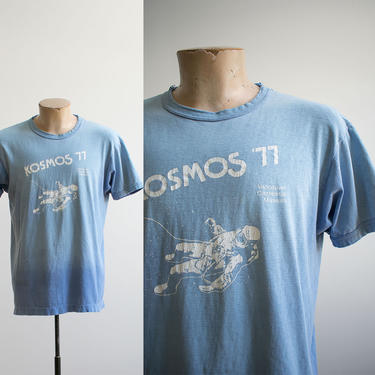Vintage 1970s Vancouver Centennial Museum Tshirt / Kosmos 77 Tee / PNW Vintage Tee / Vintage Space Tshirt / Retro 70s Tshirt / Space Museum 