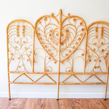 Vintage Bohemian Woven Queen/Double bed frame 