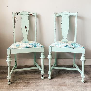 Set of Antique Chippy Chairs
