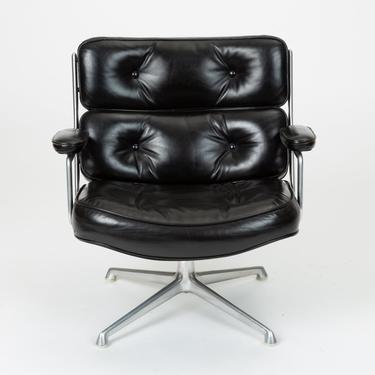 Ray + Charles Eames Time Life Lobby Chair in Black Leather
