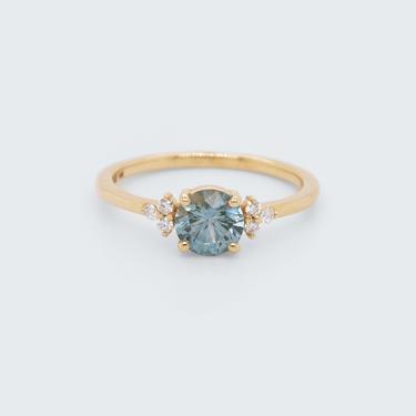 Anne Round 0.92ct Montana Sapphire Engagement Ring
