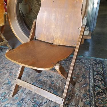 Vintage 1940s American Seating Co Folding Chair