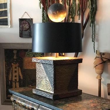 Hammered Copper and Brass Table Lamp