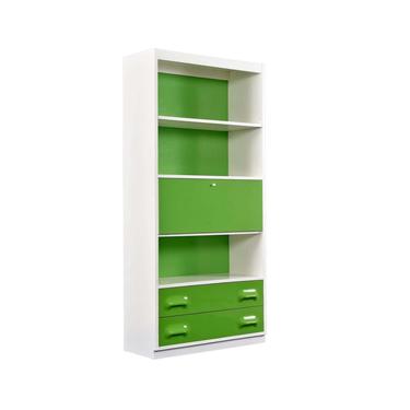 Broyhill Premier Green Chapter One Bookcase with Dry Bar or Desk 