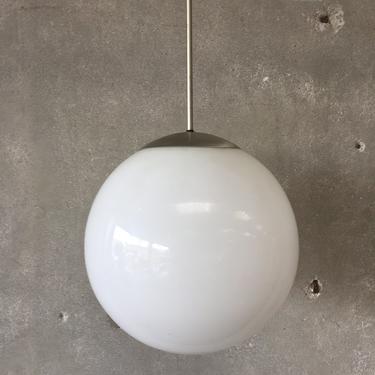 Mid Century Glass Globe Hanging Light