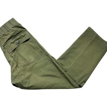 Vintage 1970s US Army OG-507 Field Trousers / Pants ~ measure 27 x 27.5 ~ Post Vietnam War ~ 27 Waist ~ Distressed 