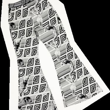 Jean Paul Gaultier cyber sport print flared pants