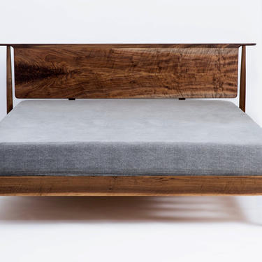 Solid Wood Platform Bed | Platform Storage Bed Optional | Handmade King Size Platform Bed | Mid Century Modern Platform Bed | Modern Bed 