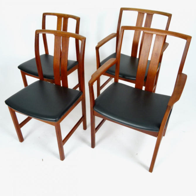 Set Of 4 Danish Dining Chairs From City, Dining Chairs Atlanta Ga