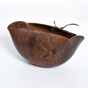 Antique African Tribal Art Hand-carved Wood Bowl 