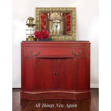 Red Buffet | Red Sideboard | Small Red Buffet | Small Red Sideboard | Red Server | Dining Room Furniture | Red Buffet Table 