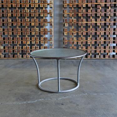 Bronze and Pebble Glass Side Table by Kipp Stewart for Terra circa 1965