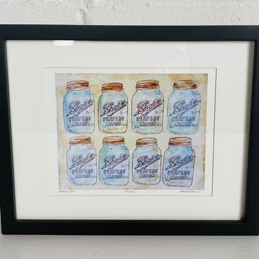“Mason Jars” Framed and Signed Print