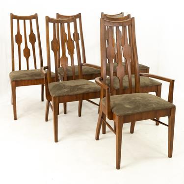 Consolidated Furniture Mid Century Walnut Dining Chairs - Set of 6 - mcm 