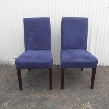 Set of 2 Blue Parson’s Chairs