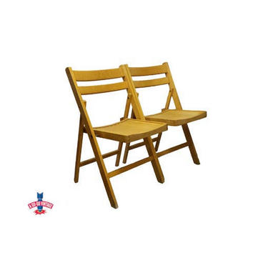 Antique Wood Folding Chairs, Vintage Blond Slat Wood Chairs, Mission Era, Dining Extra Seating, Cottage Beach House Chair, Vintage Furniture 