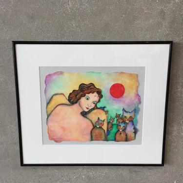 Signed Mid Century Watercolor