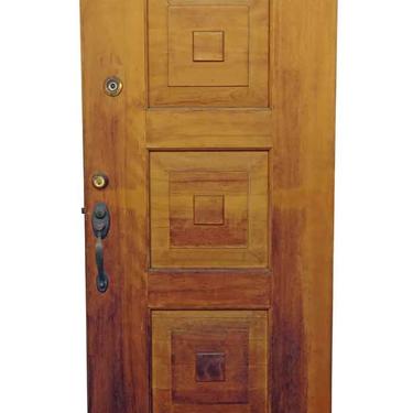 Antique 3 Panel Solid Maple Entry Door 82.5 x 35.75