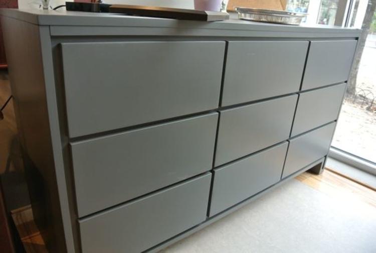 Grey painted MCM dresser. $550