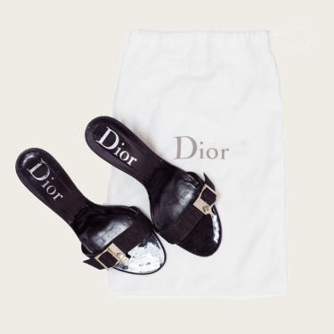 Christian Dior Jacquard "Lock & Key" Heels