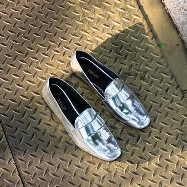 Diane Von Furstenberg Silver 38 Loafers