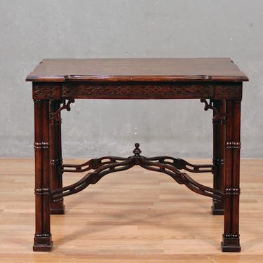 Ornate Burl Mahogany Console Table – ONLINE ONLY