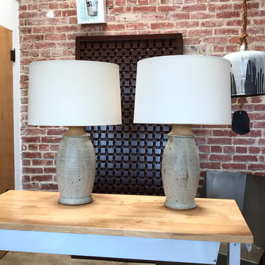 Pair Vintage Ceramic Table Lamps