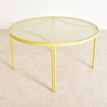 Vintage Yellow Patio Table