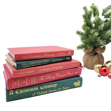 Christmas Book Décor Holiday Winter | Choose Your Color Book Stacks | Home, Office, Staging, Bookshelf, Props, Designer, Wedding 