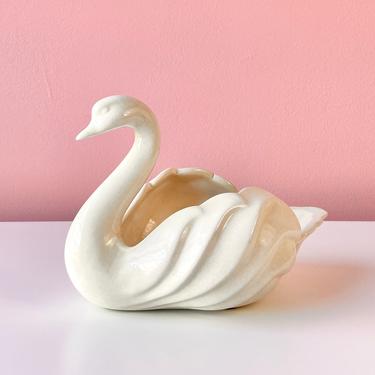White Swan Catchall/Vase 