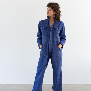 Vintage Sun Faded Blue Jumpsuit | Cotton Coverall Mechanic Suit Boilersuit Onesie | XS S | 