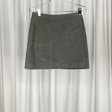 Vintage Corduroy Grey DKNY Skirt