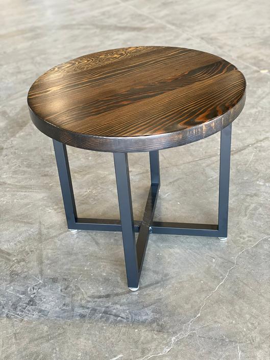 Coffee Table Industrial End, Small Reclaimed Wood Side Table