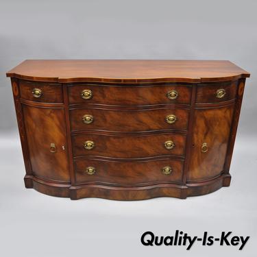 Drexel Wallace Nutting Serpentine Front Mahogany Sideboard Server Buffet