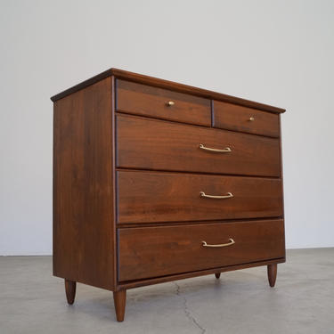 1950's Mid-century Modern Solid Walnut Dresser 