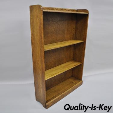 Vintage Oak Wood Bookcase Mission Arts &amp; Crafts Traditional Style 54 x 36