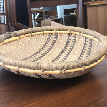 Handmade Native American Art Decor Item Unique Basket Early 1900s Handwoven 