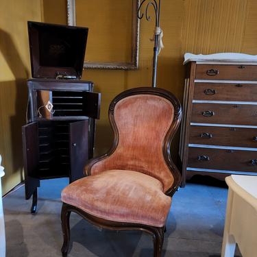 Vintage Pink + Wood Chair