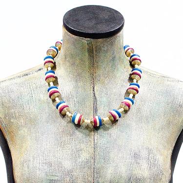 Deadstock VINTAGE: 1970's - Tribal Bone Necklace - Natural Bone Necklace - Boho - Gipsy - Hipster - India- SKU 32-433-00004347-os-433 