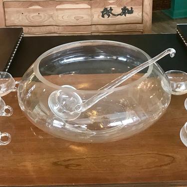 Riekes Crisa Moderno Punch Bowl Set - 12 Glasses and Ladle 