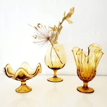 Vintage Amber Glass Decor Your Choice Free Shipping 